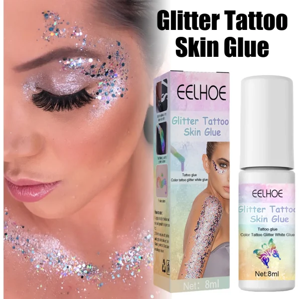 Trendy, Eelhoe Body Glitter - Tattoo Skin Gel Kit with Glue