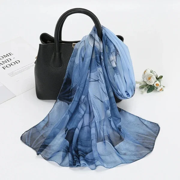Chiffon Lightweight Scarf with Trendy Mod Fashionable Prints