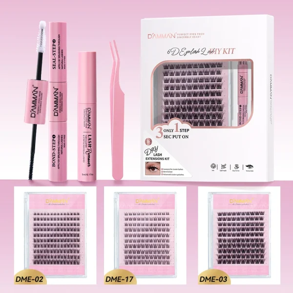 DIY Eyelash Kit - Lash Bond Sealer, Tweezers & Glue Remover