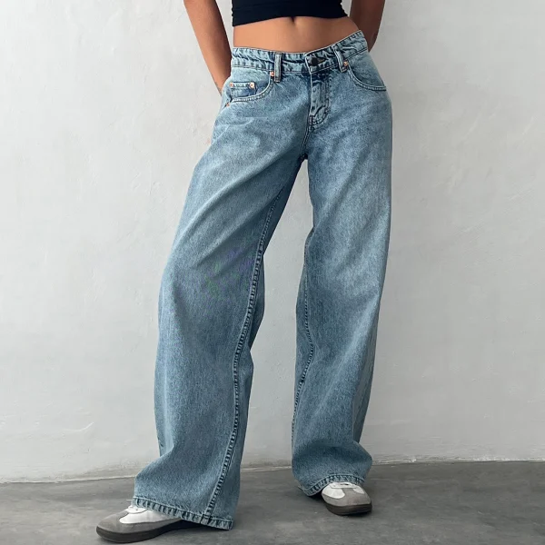 Comfy Retro Baggy Low-Rise Women's Modern Trendy Denim Jeans