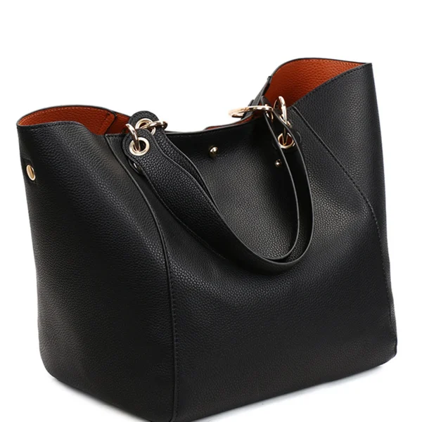 Women's Large Shoulder Tote Bag PU Leather Waterproof