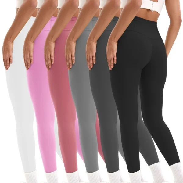 Sporty, 3 Pairs of Breathable, Women's Yoga Fitness Leggings