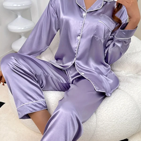 Beautifully Elegant, Imitation Silk, Fashionable Pajama Set