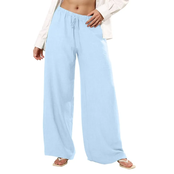 Young Women's, Palazzo Casual Flowy, Baggy Leg, Beach Pants